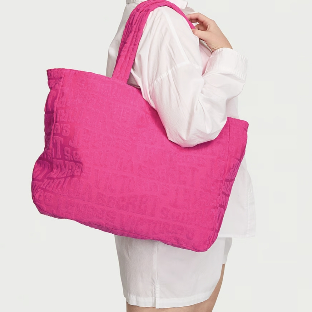 Victoria's Secret Terry Tote pink
